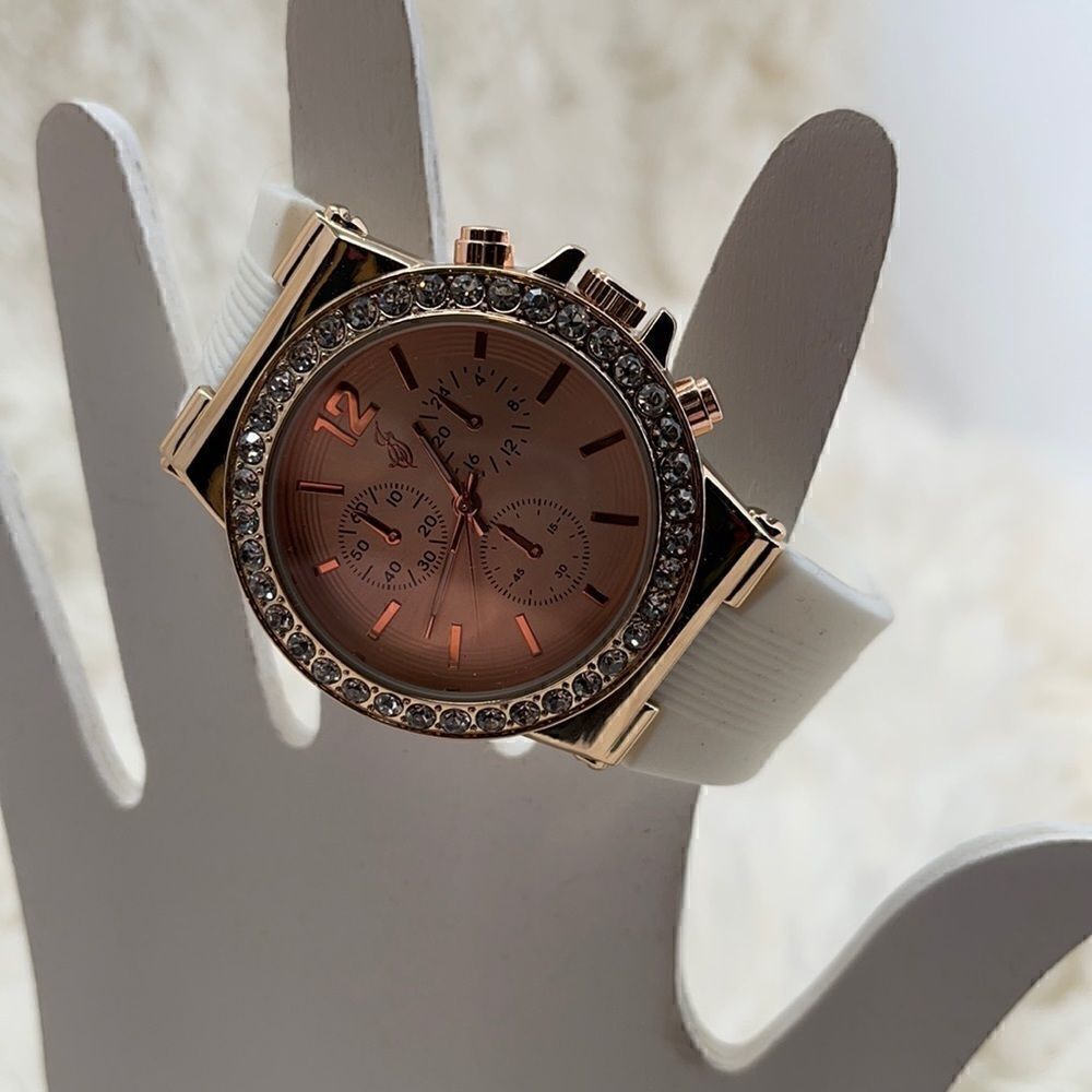 Brand new large rose gold jaclyn smith watch